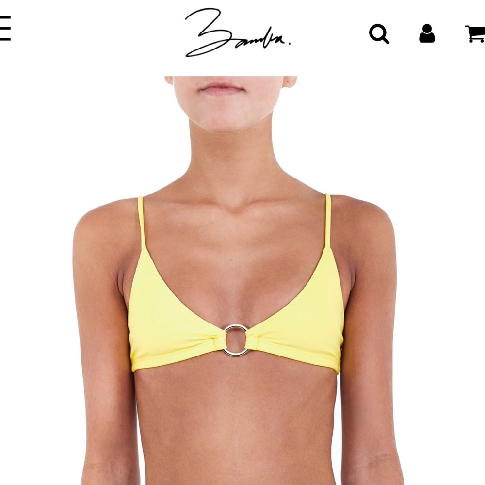 Yellow bikini top
